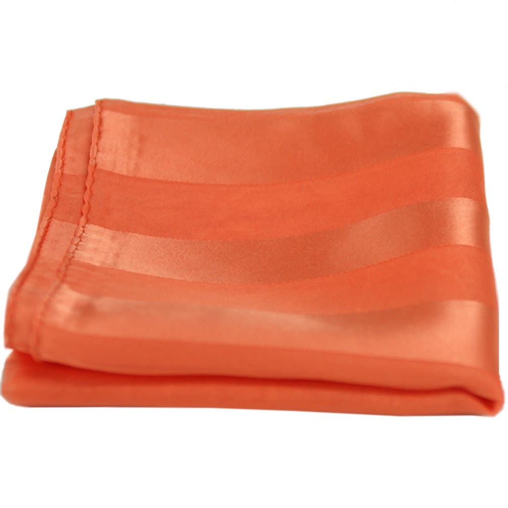 Kkusebo Women's Mini Square Satin Stripe Scarf
