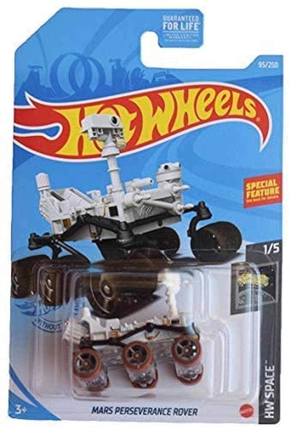 Mars Perseverance Rover 1:64 Scale White Spaceship Die-Cast Car Kids Unisex All Ages