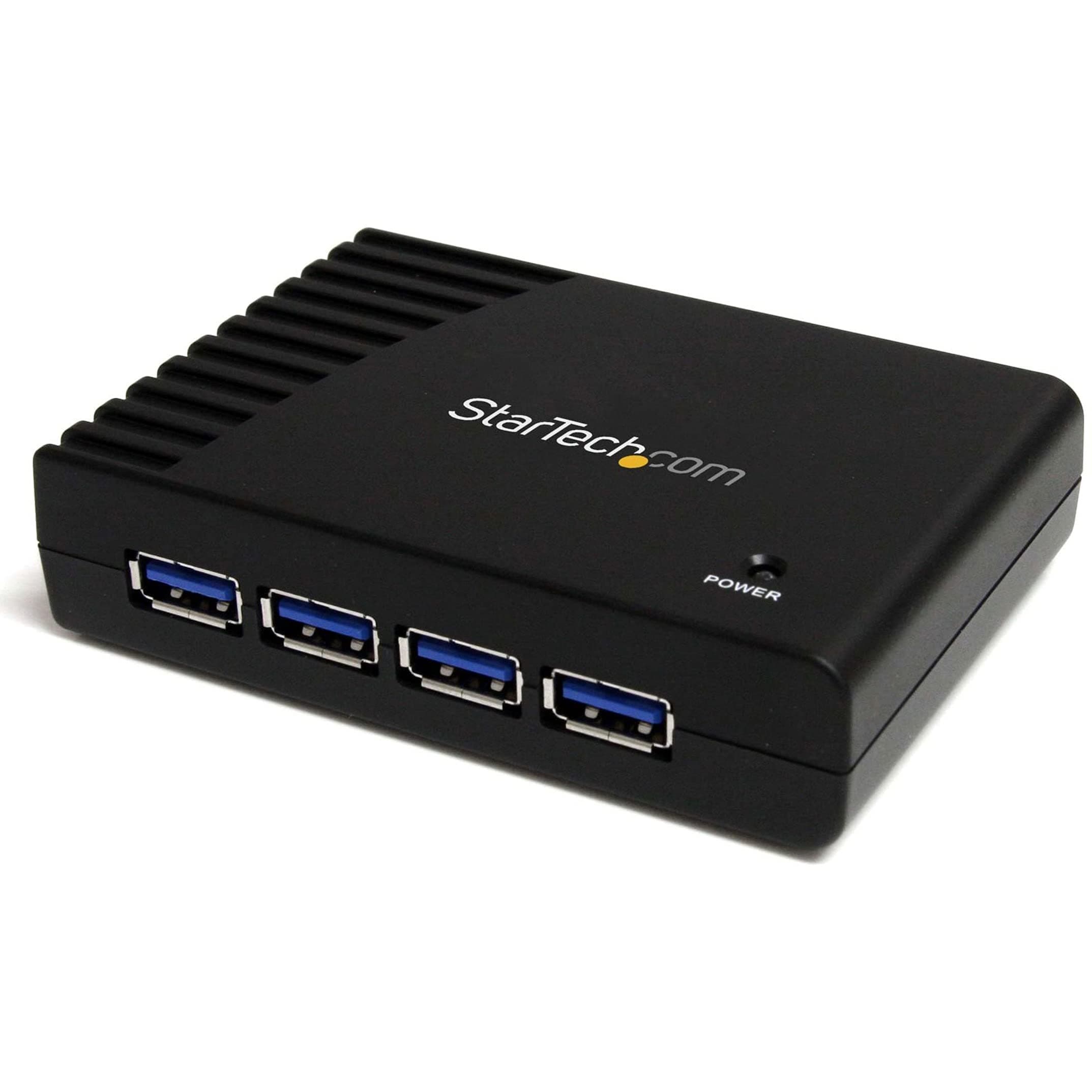 4-Port USB 3.0 SuperSpeed Hub with Power Adapter 5Gbps - Portable Multiport USB-A Dock IT Pro - USB Port Expansion Hub for PC/Mac - 4 Port Powered USB Hub for PC (ST4300USB3)