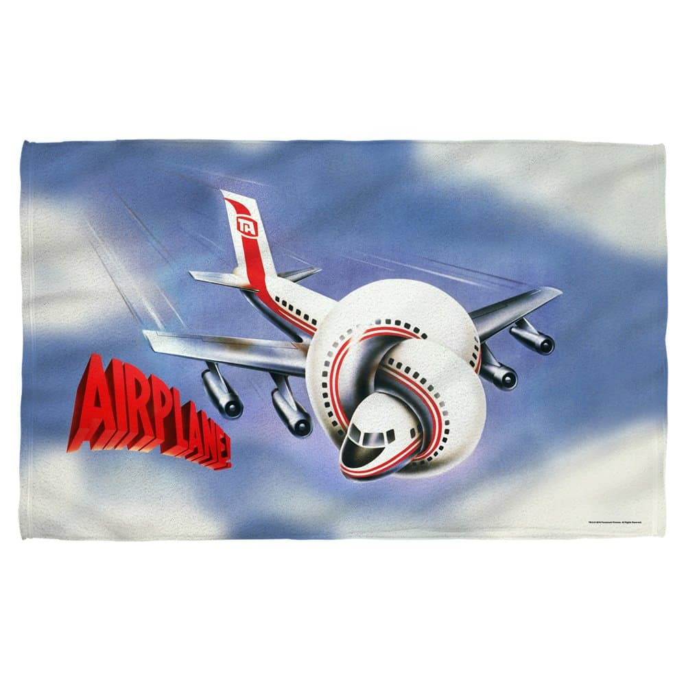 Airplane Postet Beach Towel White 36X58