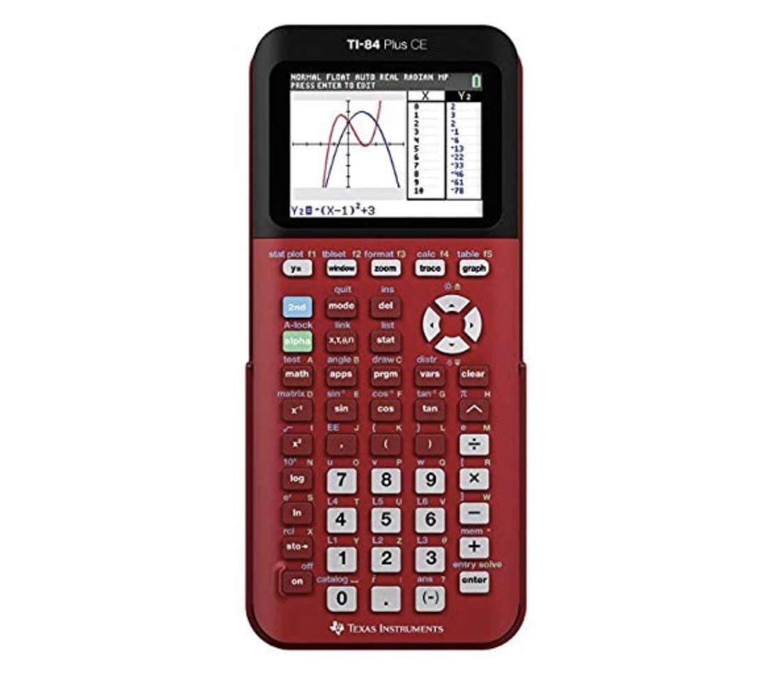 TEXAS INSTRUMENTS TI-84 Plus CE Color Graphing Calculator, White