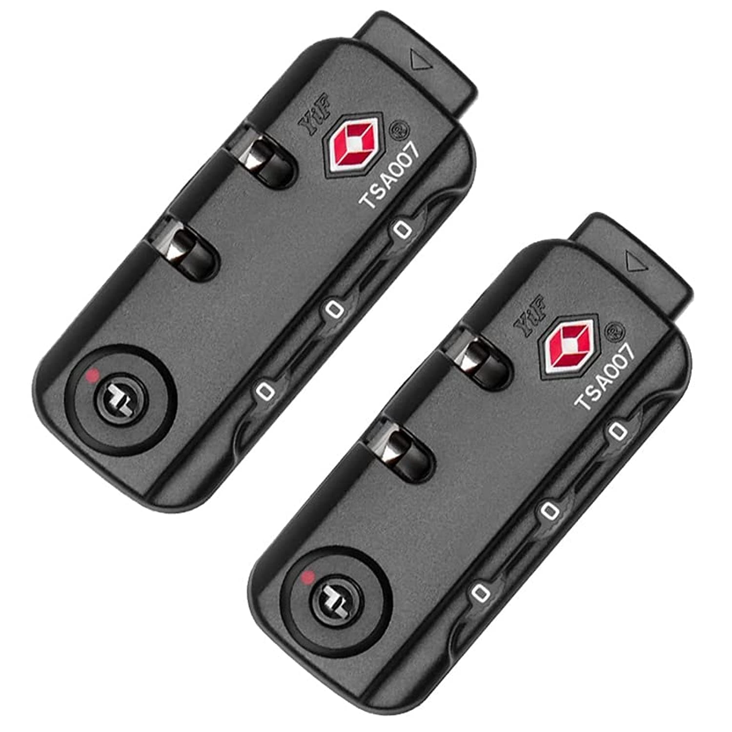 2 Pack TSA007 Security Lock Padlock Luggage Travel Lock and 3 Digits Self-Setting A Variety of Different Combinations Luggage Bag Travel Security Code Lock, Black