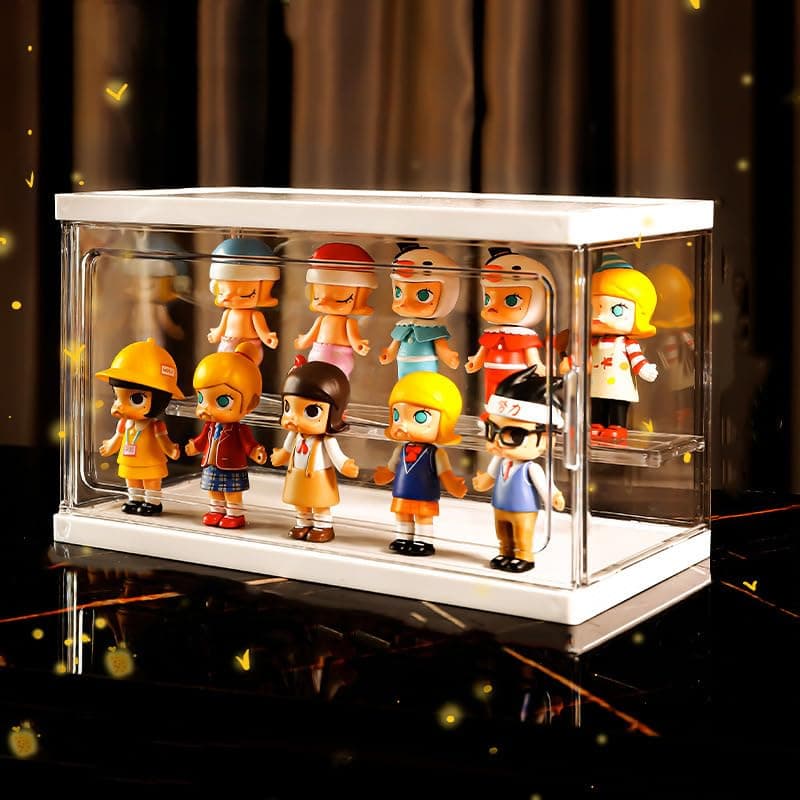Acrylic Display Box, Clear Display Storage Box Dustproof Protection Showcase Storage & Organizing for Collectibles, Action Figures, Miniature Figurines (M)