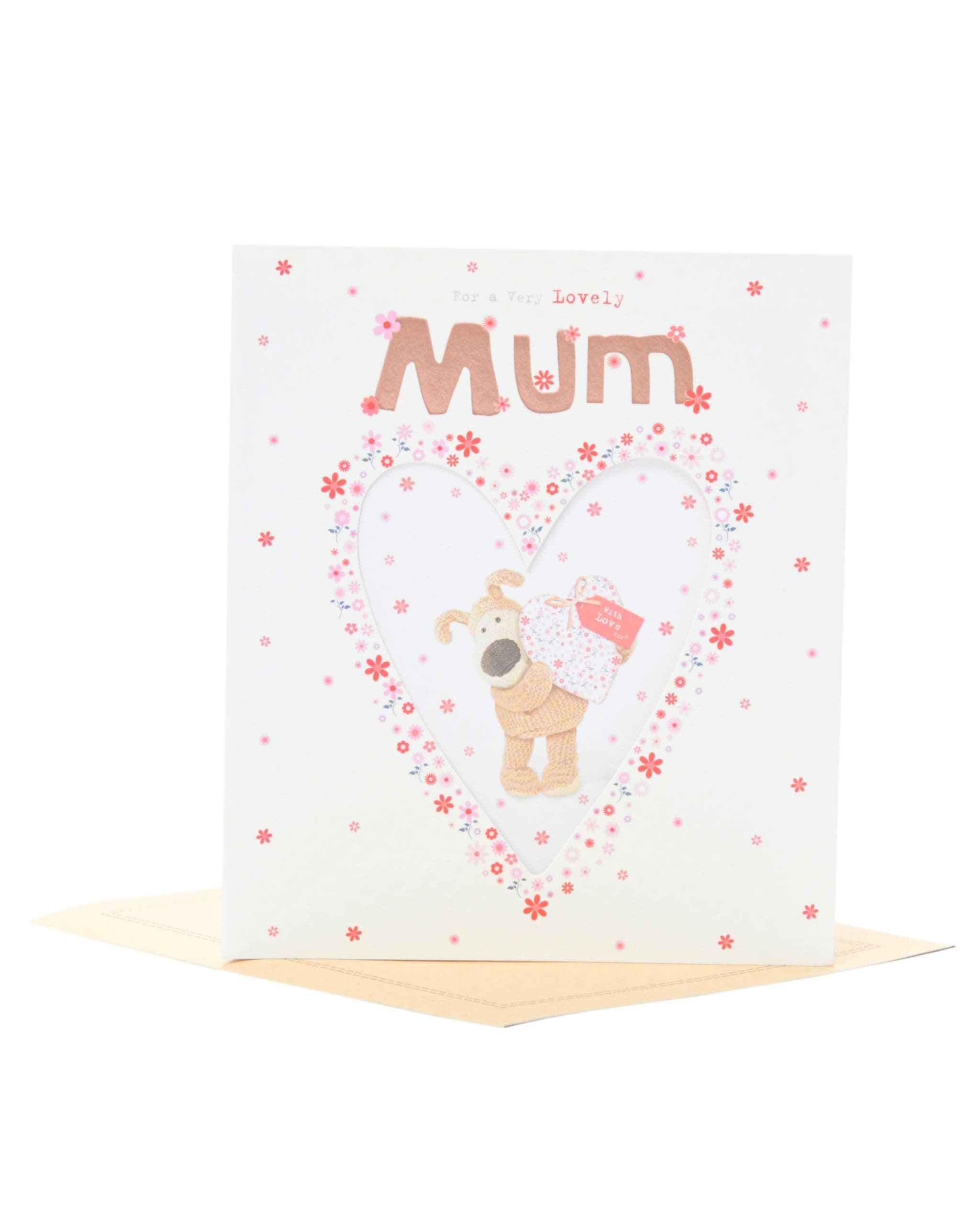 Birthday Card For Mum | Happy Birthday Gifts | Her, Girls, Women | Sweet Design With Patterned Heart | With Envelope | 18.4 x 15.9 cm