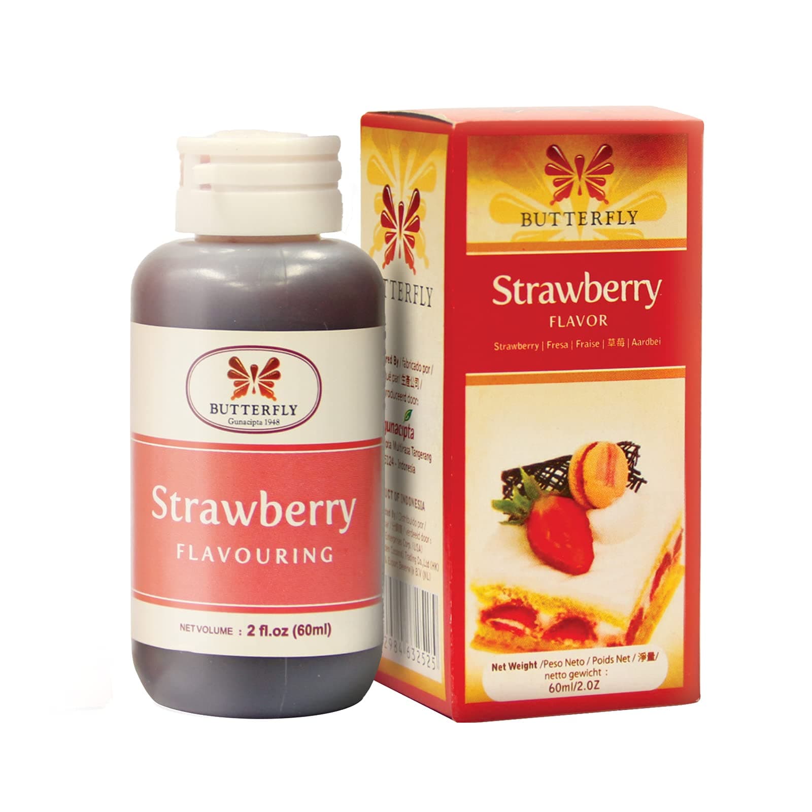 Butterfly - Flavoring Paste, Pack of 1 (Strawberry, 60ml)
