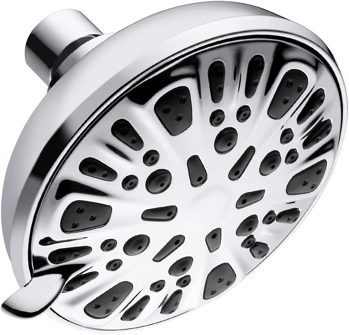 Shower Head, High Pressure Shower Head, Fixed Shower Head with 9 Spray Settings, Rain Shower Head, Easy to Install, Chrome Panel with Adjustable Metal Swivel Ball Joint