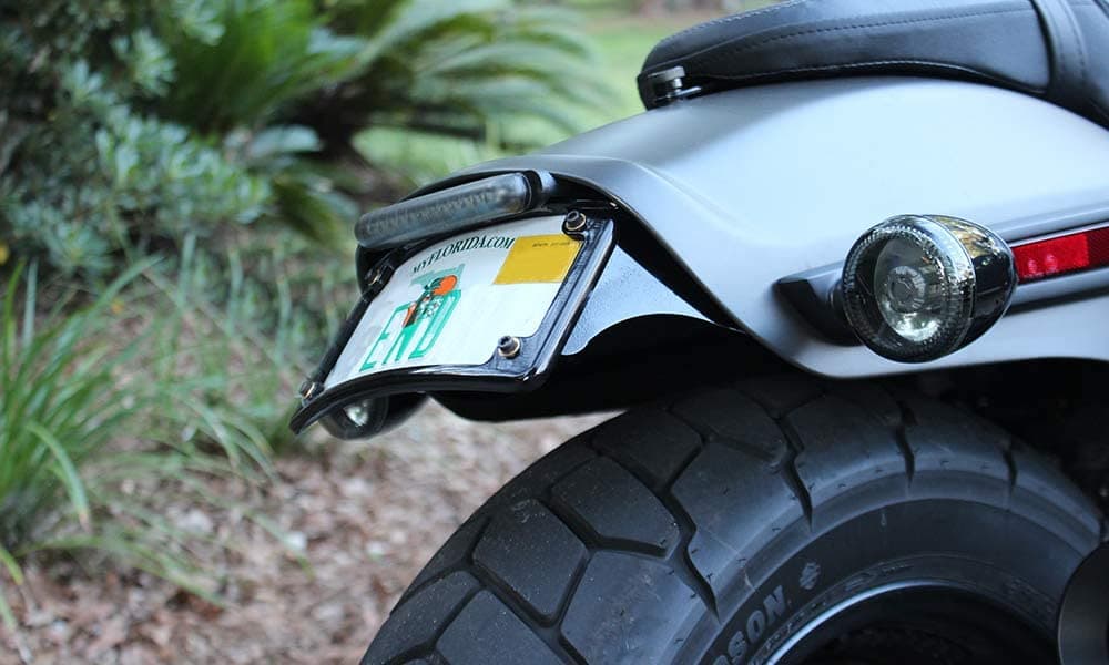 Tag Mount & Lighted Tag Frame for 2018-2023 Harley-Davidson Fat Bob