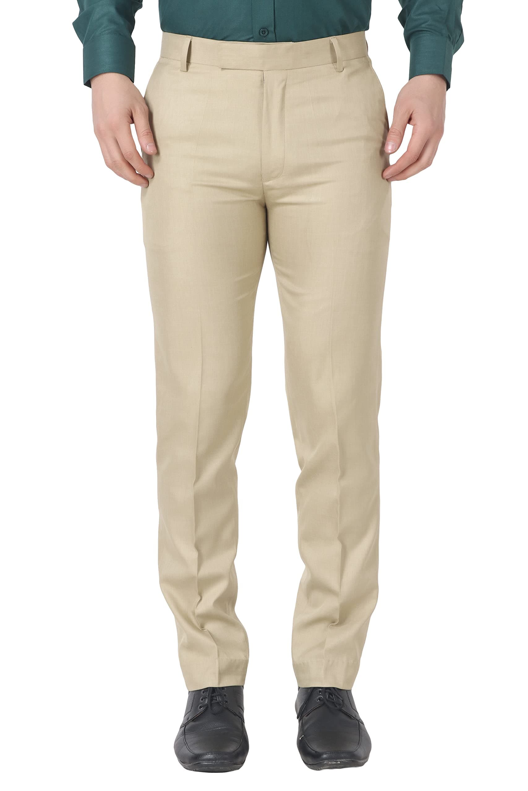 MALENOMen's Regular Fit Polycotton Solid Trouser Pant's Formal Trouser Casual Trouser Pant for Men