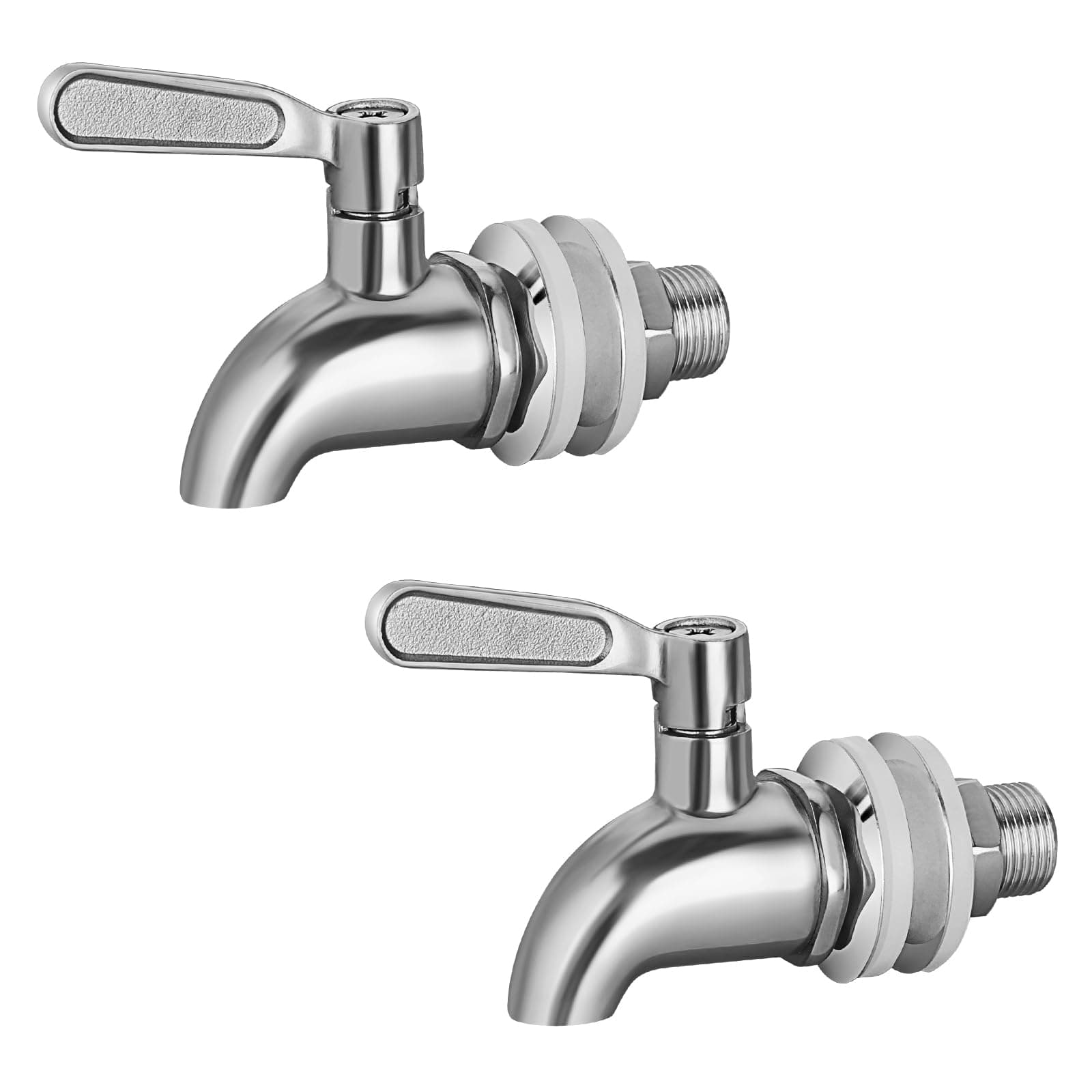BTSKY 2 Pack Stainless Steel Beverage Dispenser Replacement Spigot Fits 16mm（5/8 inch）Opening - No Lead Dispenser Replacement Faucet, Polished Finish