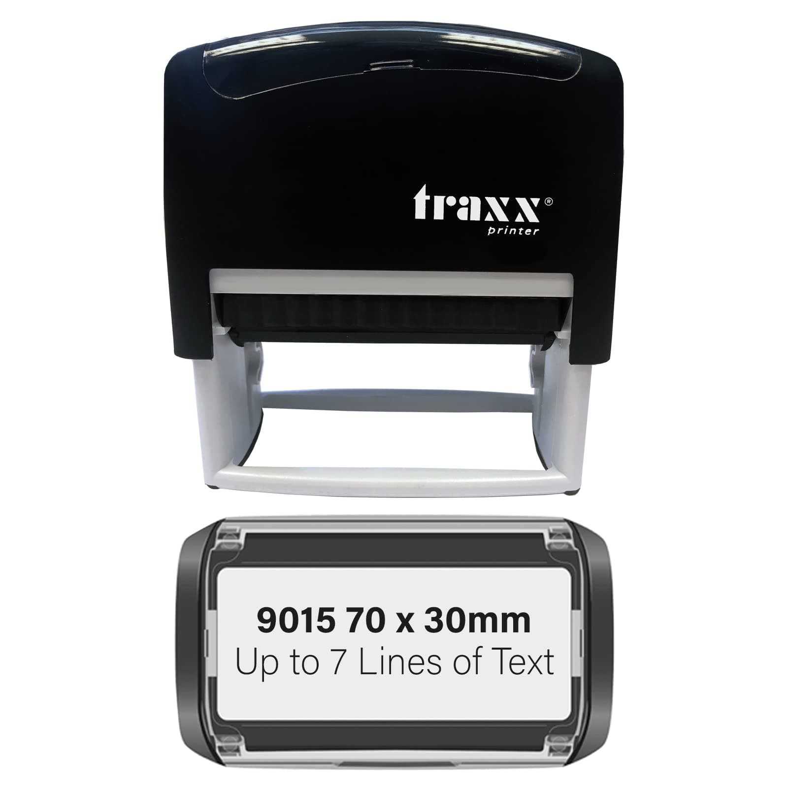 Personalised Rubber Stamp- C50 7 Line Customised Text - Ideal for Long Addresses, Contact Details, Legal Stamps- 70 x 30mm