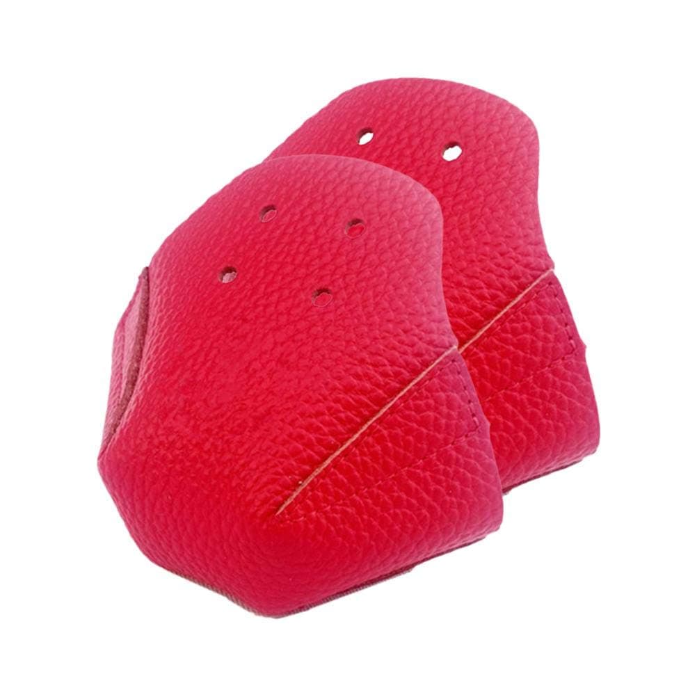 Yumoom Toe Cap Guards Protectors, 1 Pair Roller Skate Toe Cap Protectors PU Leather Professional Skate Toe Protective Cover with 4 Holes Roller Skate Toe Guards Toe Caps for Roller Skate