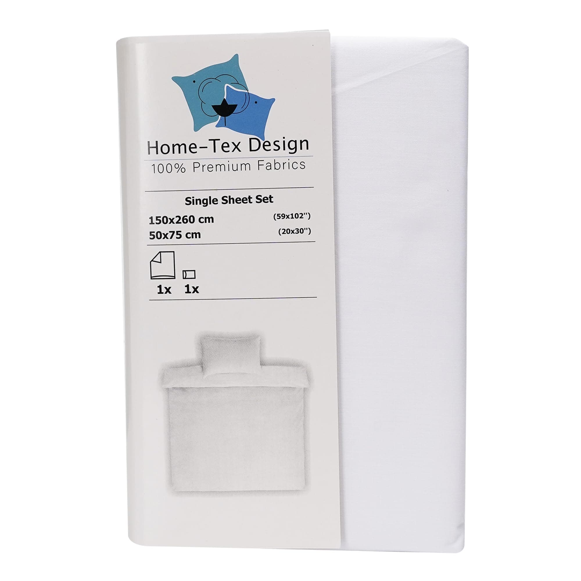 Flat Sheet Set - Single 150X260Cm Optical White