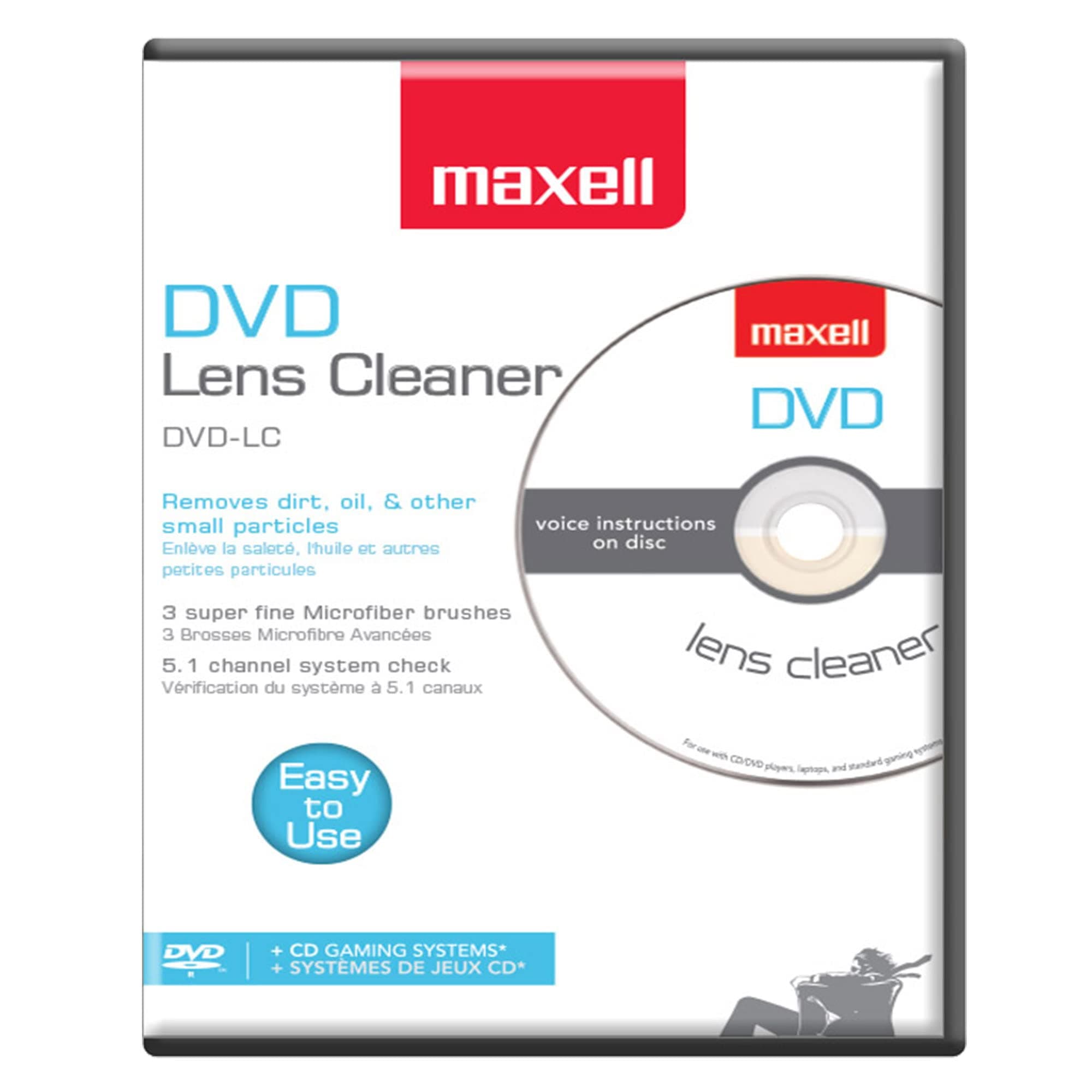 Maxell DVD-LC DVD Lens Cleaner, One Size