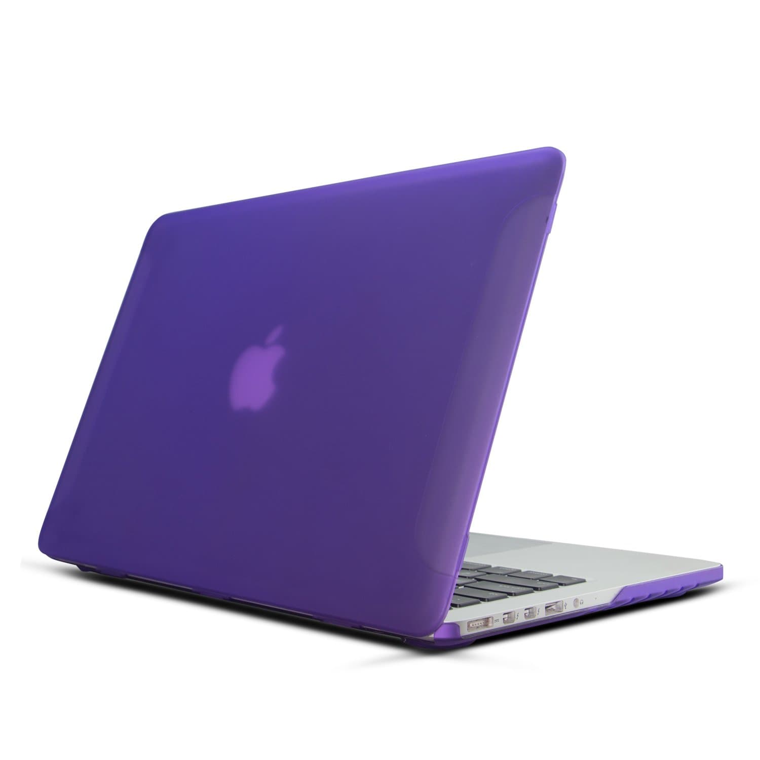 Matte Hard Case for MacBook Pro Retina 15 Inch (Model: A1398, Non CD-ROM) Hazy Rubber Skin Coated Cover Laptop Shell - Purple