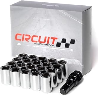 Circuit Performance Tuner Key Acorn Lug Nuts Chrome 12x1.5 Forged Steel (20pc + Tool)