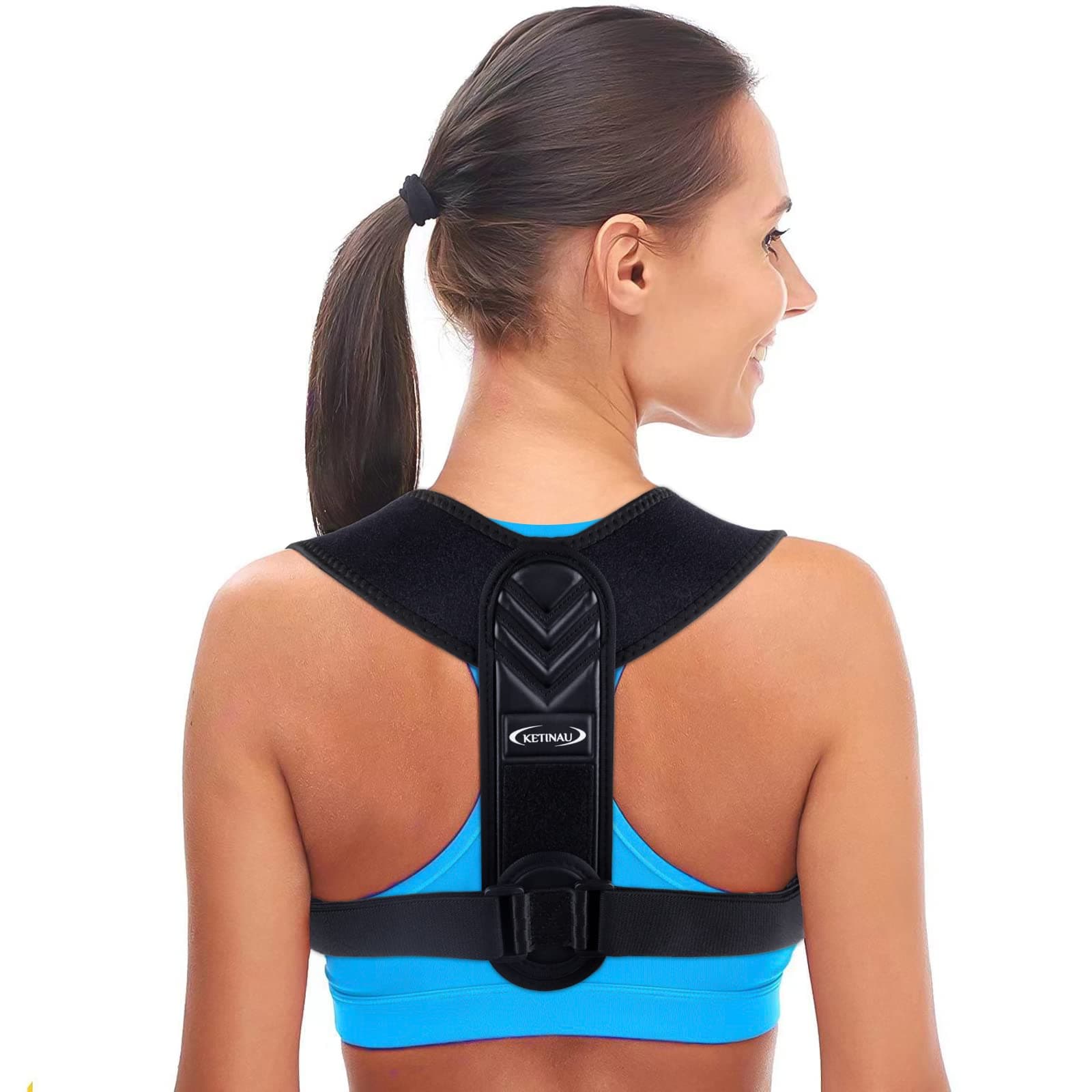 Posture Corrector for Women and Men, Back Brace Adjustable Upper Posture Support, Comfortable Back Straightener Support for Clavicle Support (Large)