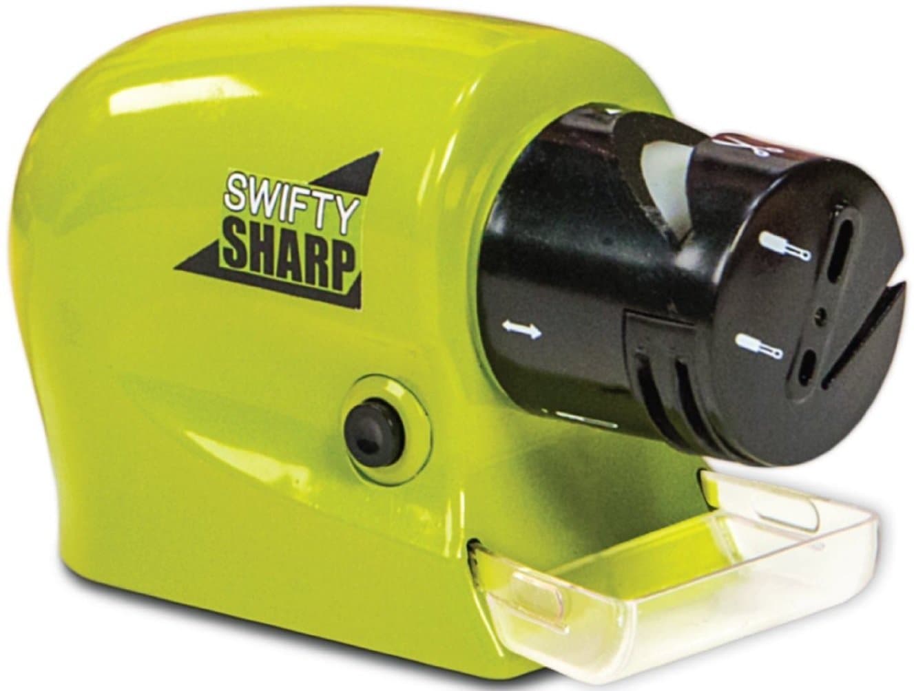 Cordless, Motorized Knife Blade Sharpner, Green, H130 x W32 D30 mm