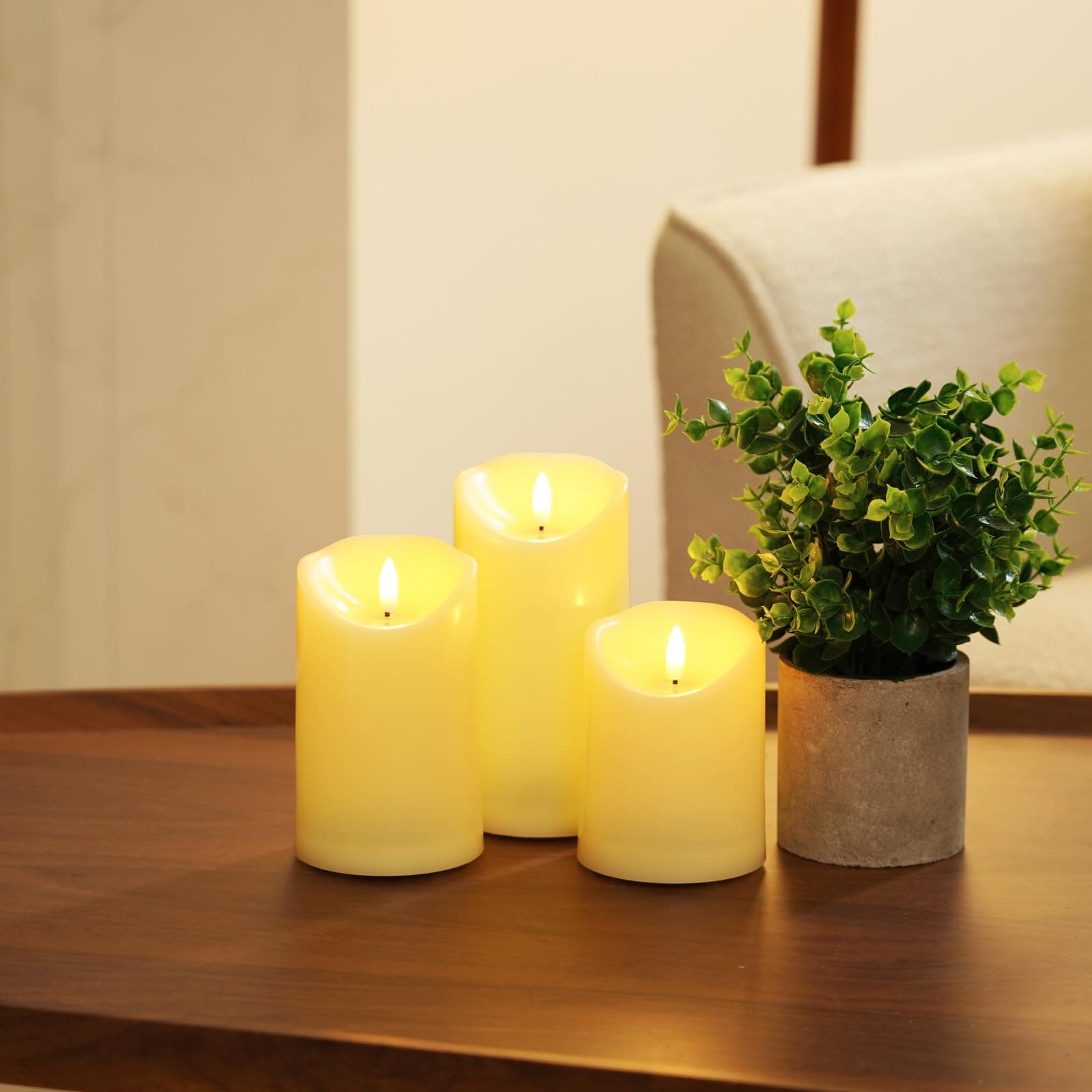 5plots Flameless Candles, 3pcs