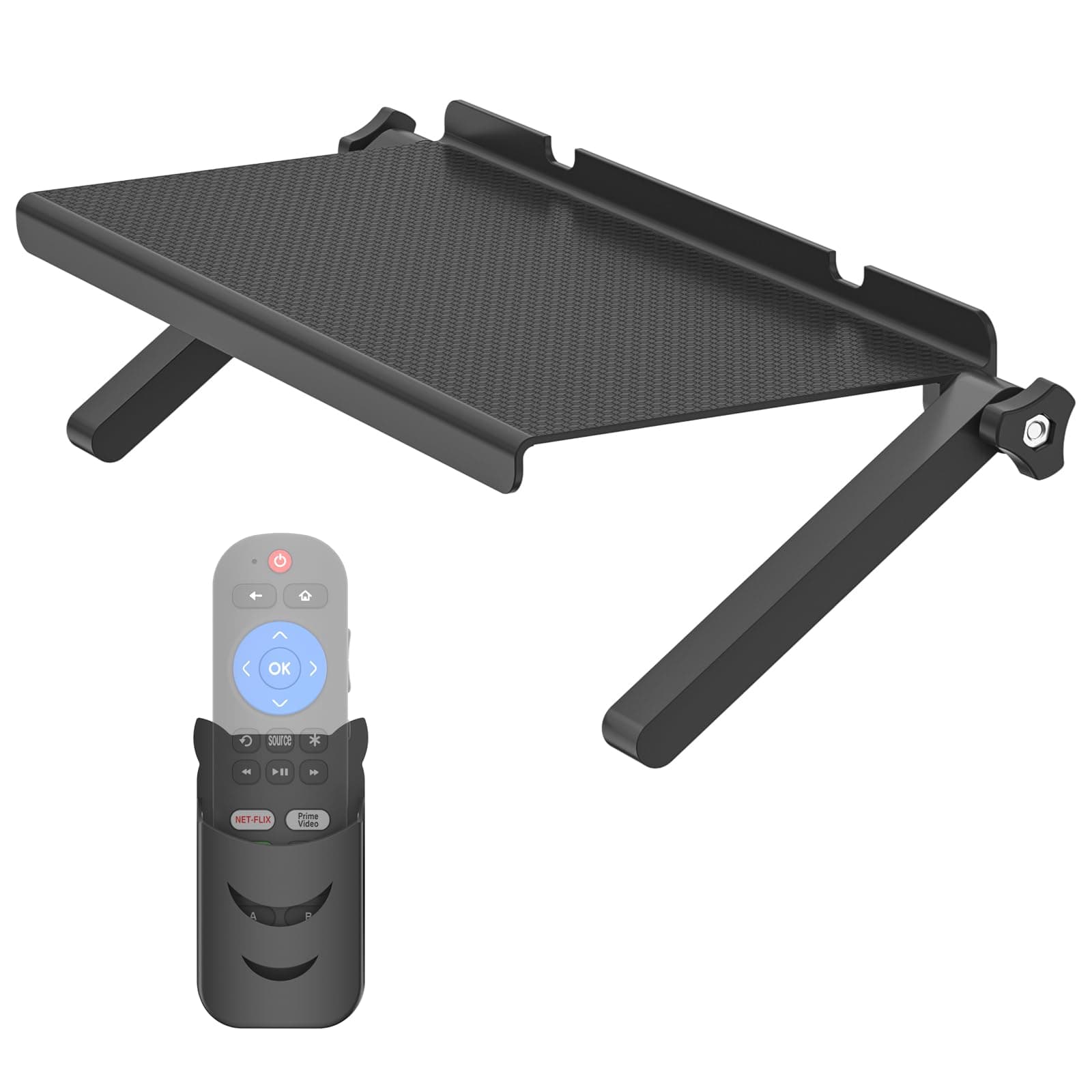 13-Inch Wide Platform Adjustable TV Top Shelf, Screen Top Shelf Mount, Monitor Top of TV Shelfs Mounting Bracket for Streaming Devices, Cable Box, Router and Home Decor TVs Top Storage Bracket