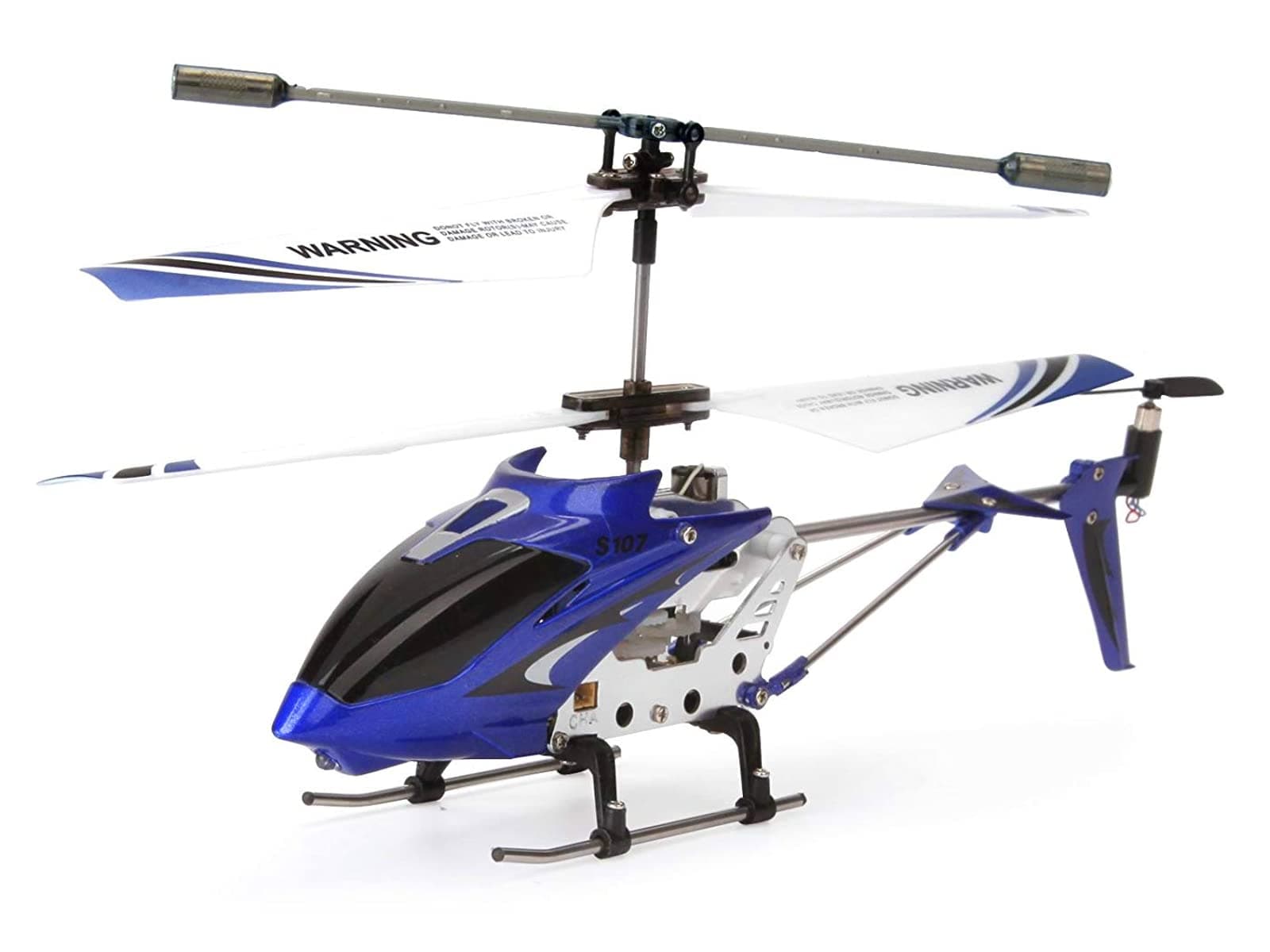 - POCO DIVO S107G Phantom 3CH Infrared RC Helicopter Mini Flight S107 Gyro with Light, Blue