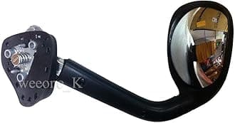 K1AutoParts Right Hand Drive Side Wing Fender Mirror 2 View Black Color For Toyota Hiace Commuter 2005-2012