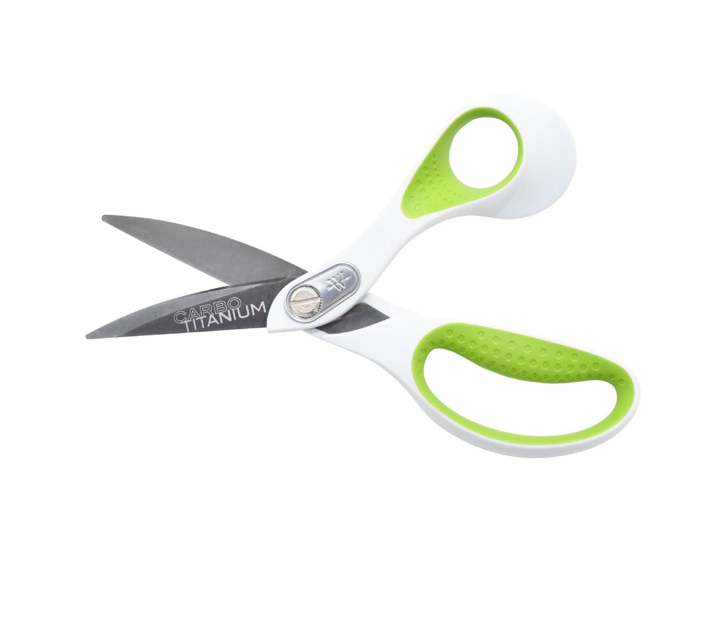 Westcott Heavy Duty CarboTitanium-Bonded 8" Bent Scissors - Durable Fabric Scissors, Ergonomic Comfort, Ideal for Crafting & Cutting Tasks