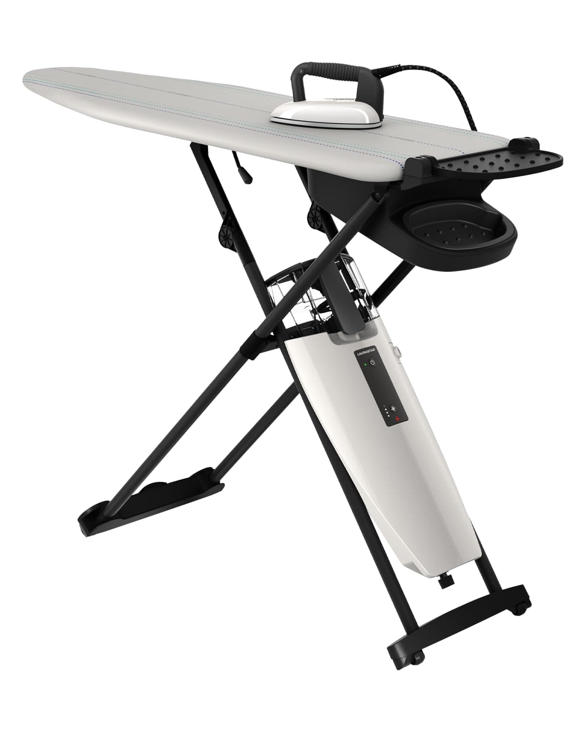 Smart I Ironing System With Professional Iron Steam Generator and Active Table Single Temperature, Wheels, Removable Tank