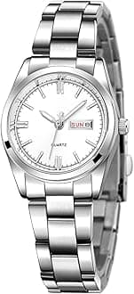 Women Watch Classic Silver Stainless Steel Waterproof Quartz Analog Watch Fashion Ladies Wrist Watches