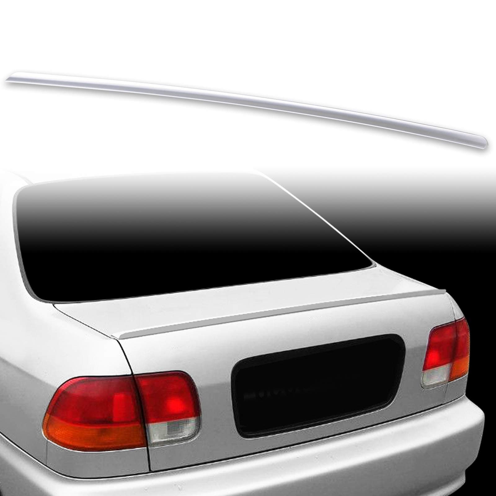 FYRALIP Painted Factory Print Code Trunk Lip Wing Spoiler For 1996-2000 Honda Civic Sedan Coupe 6th Generation Fast Delivery Easy Installation Perfect Fit - NH592P Flamenco Black Pri Metallic