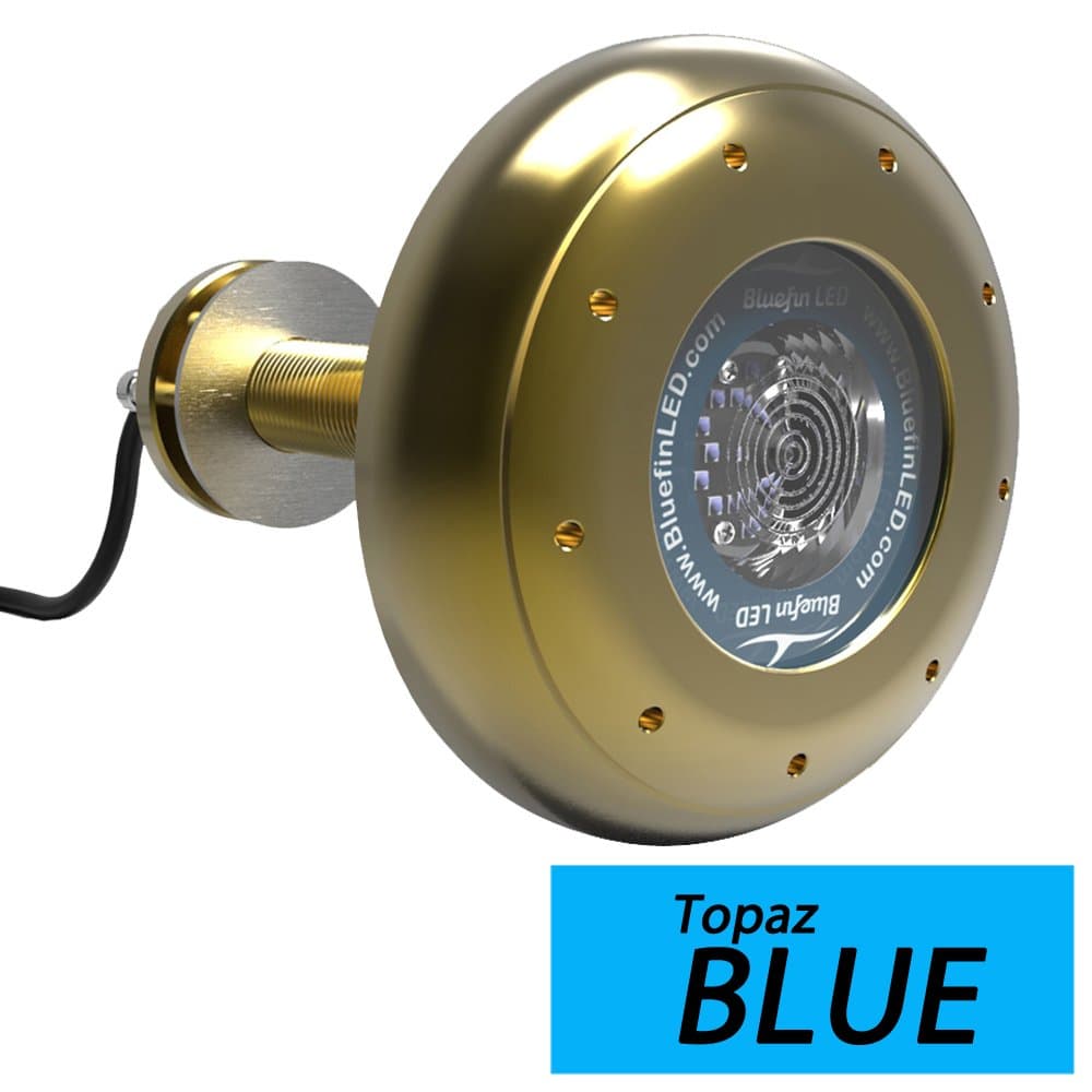1 - Bluefin LED Stingray S20 Thru-Hull Underwater LED Light - 9000 Lumens - Topaz Blue
