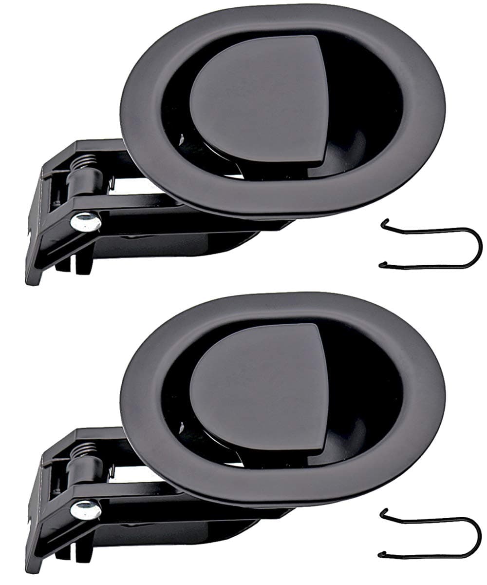 2Pcs Universal Heavy-Duty Metal Sofa Chair Recliner Release Pull Handles Replacement Parts with Retaining Clips, Fits Ashley, Lazy Boy and Most Recliner Sofa Brand, Handle Size 3" x 3.5"