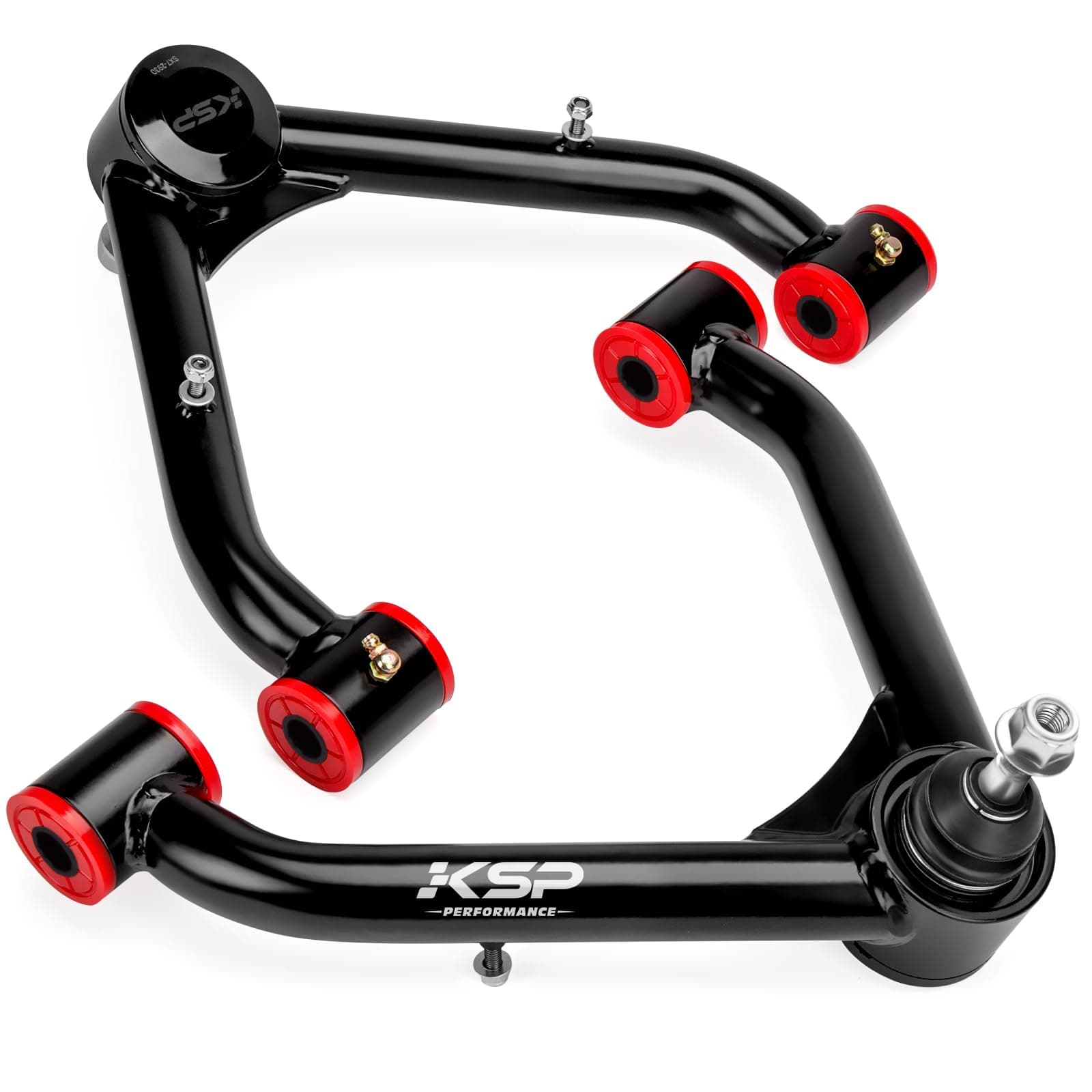 KSP Front Upper Control Arms for Silverado Sierra 1500 1999-2006, 2-4" Adjustable Tubular A-Arm Replacement Factory/Stock Suspension Arms After 2-4 inches Lift On Chevy GMC 4WD 4X4 RWD, 2PCS Black