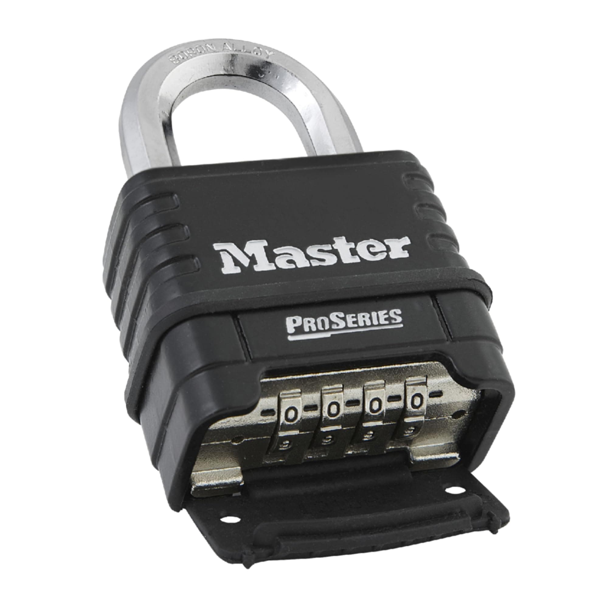 Master Lock Padlock, Rectangular Hardened Steel Armoured Body Padlock, High Security Lock, Best Used for Storage Units, Sheds, Garages, Fences and More, Black, 16.6 cm x 9.2 cm x 4.0 cm (1178D)