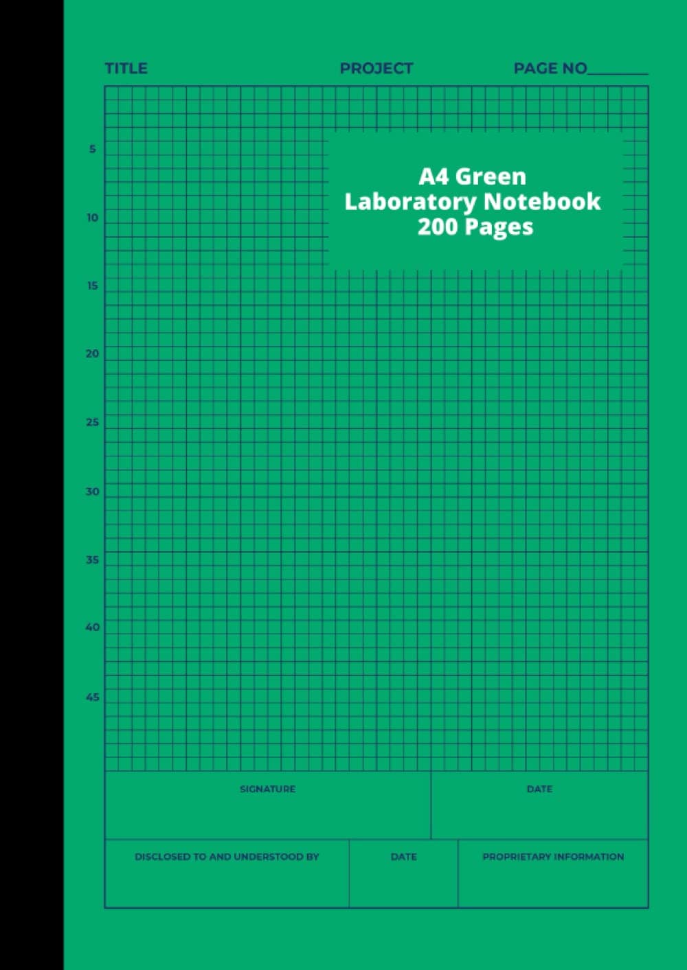 A4 Green Laboratory Notebook 200 Pages: Lab Book with Graph Paper for Scientific Research Chemistry Biology Physics and More