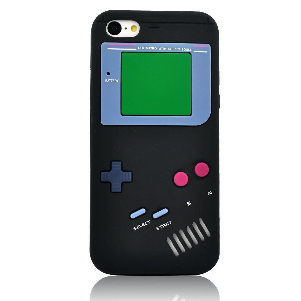 Black 3D Game Boy Gameboy Retro Design Style Soft Silicone Cover Case For New Apple iPhone 5C
