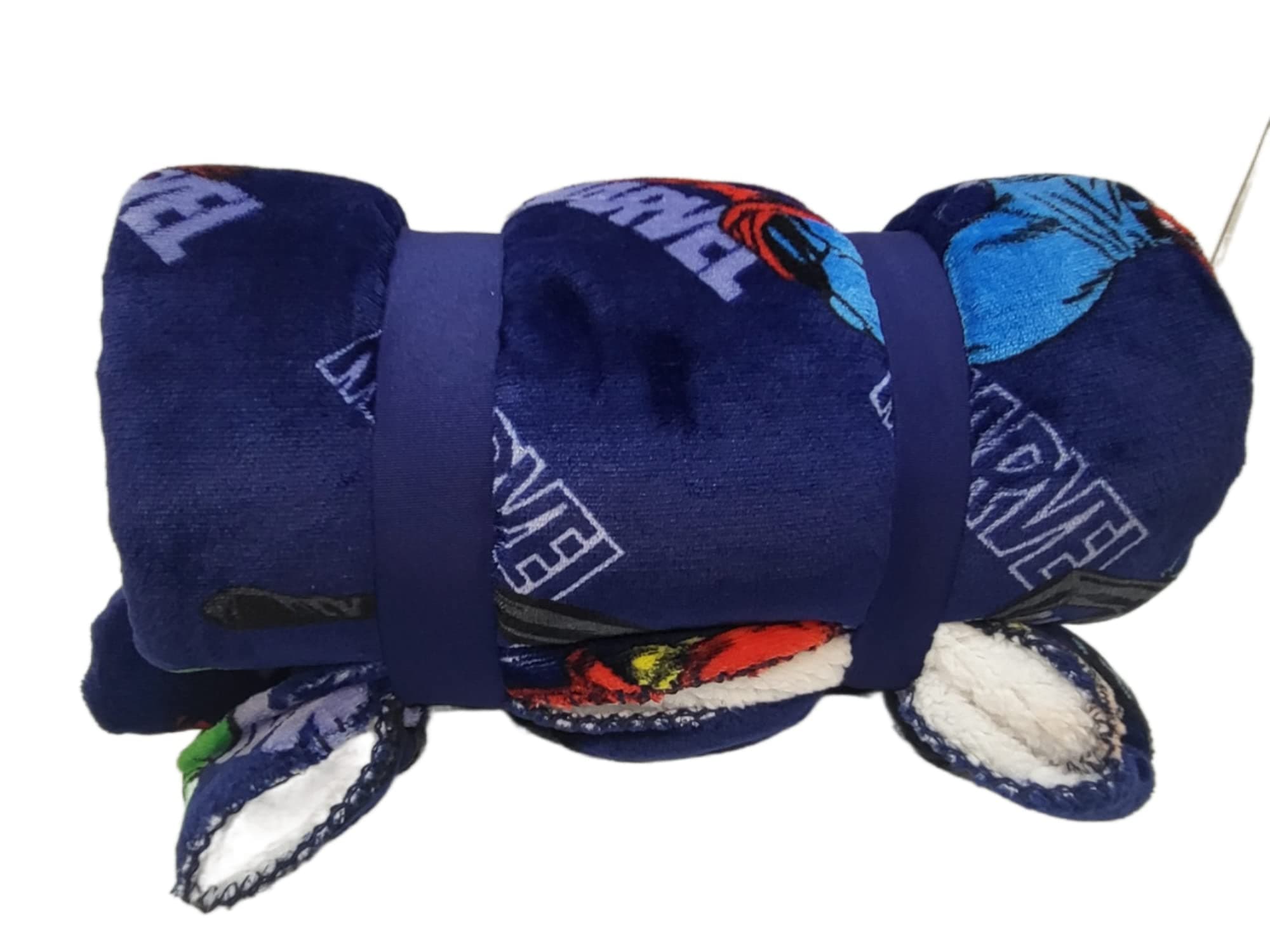 Marvel Spiderman Throw Superheros Hulk Captain America Soft Blanket Sofa Bed Comforter Novelty Gift (Sherpa Small Throw)