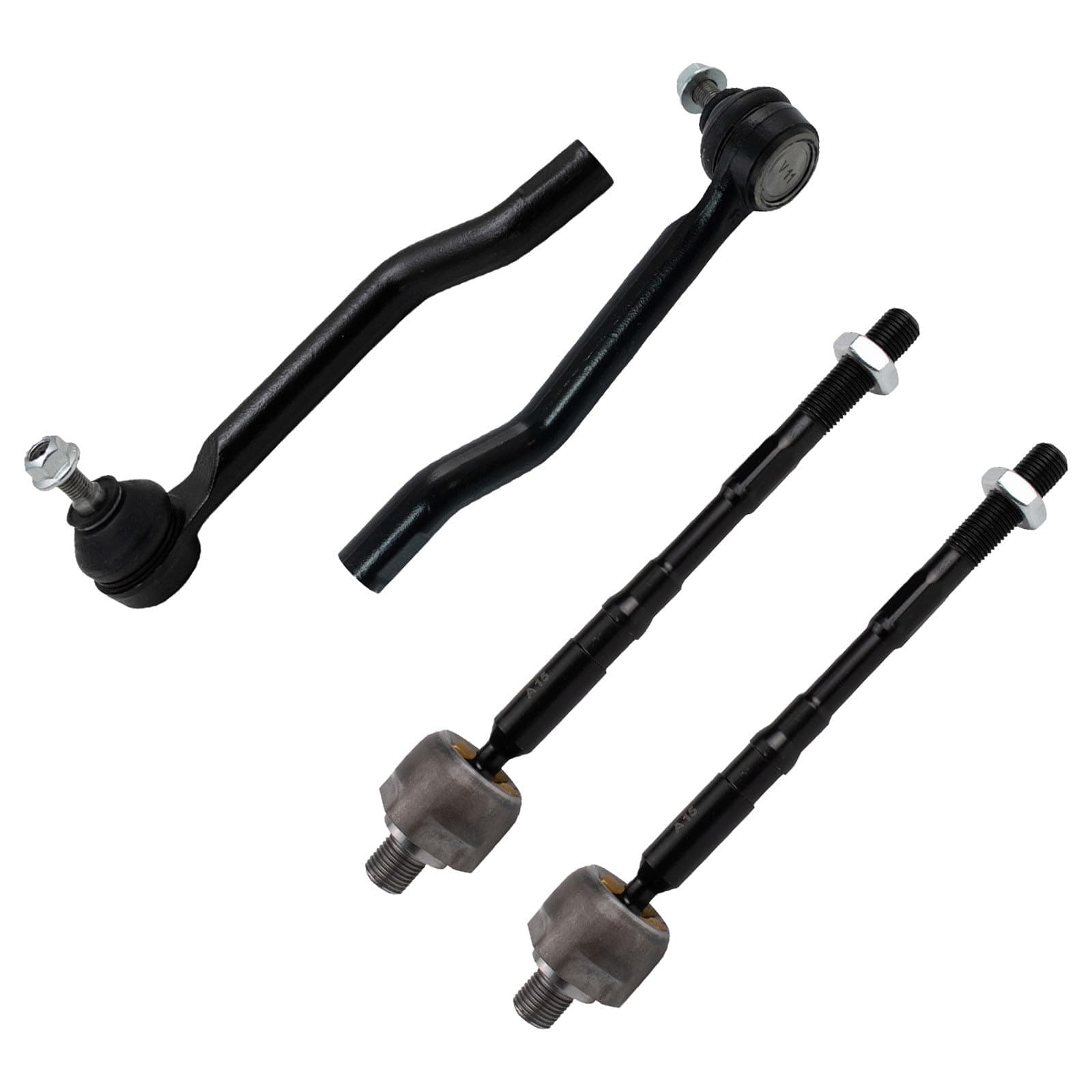 Inner and Outer Driver and Passenger Side Tie Rod Set 4 Piece Compatible with 2014-2020 Nissan Rogue 2017-2022 Nissan Rogue Sport