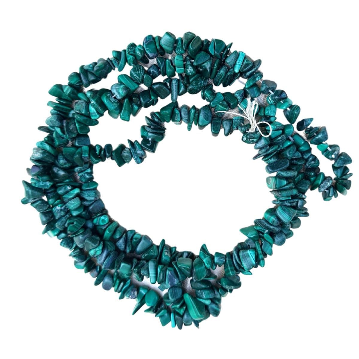 Maitri ExportMaitri Export Natural Crystal - Stone/Beads/Gemstone Chips Loose Beads in String for Making Necklace/Jewelry/Bracelet/Mala (Malachite)