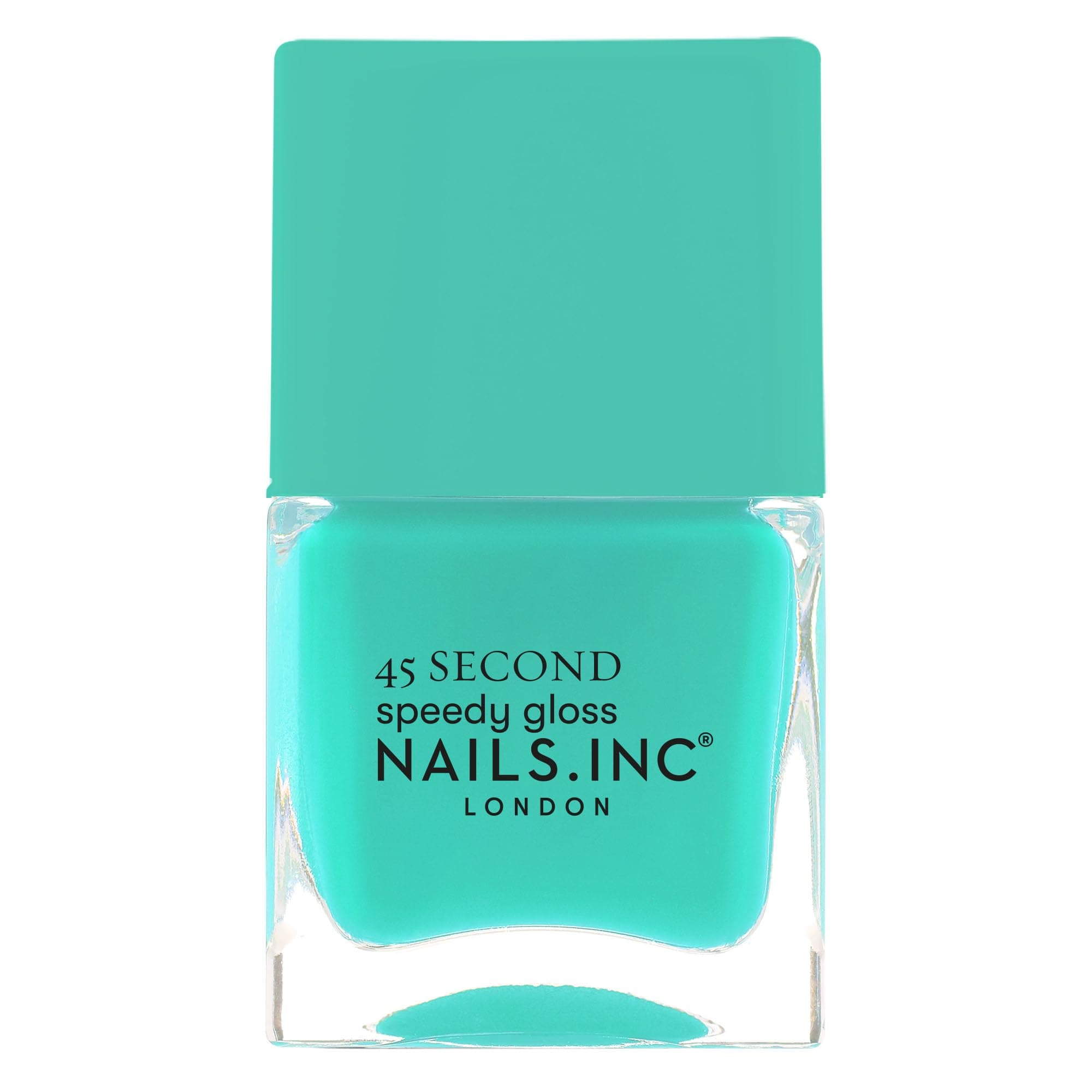 45 Second Speedy Gloss, Mila, Teal, Glossy, No Chip, Long Lasting, Quick Dry, Air Dry, Professional Manicures & Pedicures, Fingernails & Toenails, Vegan Nail Polish, 0.47 Fl Oz