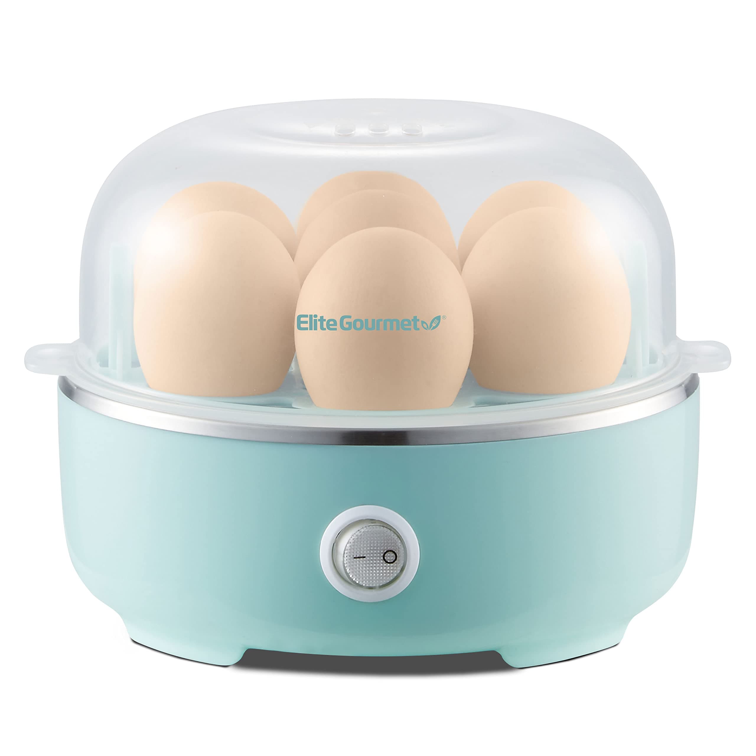 EGC115M Electric Egg Cooker 7 Eggs, Soft, Medium, Hard with Auto Shut-Off, Measuring Cup Included, BPA-Free, Retro Mint
