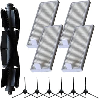 Main Brush And Filter Set For Eureka Lvac Voice Nuo Robot Vacuum, for Corner and Edge Cleaning, capturing dust and debris, for families with children and pets