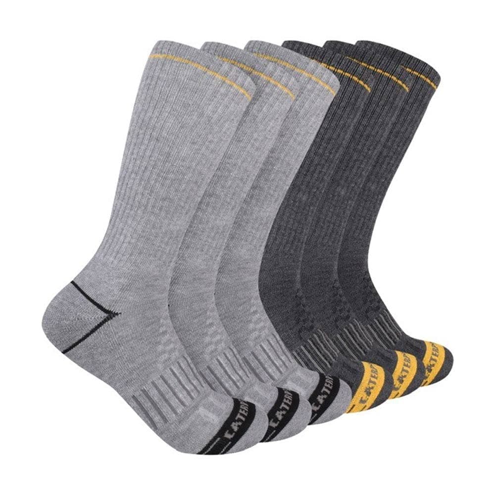 CAT mens 6-pack Half Cushioned Crew Socks