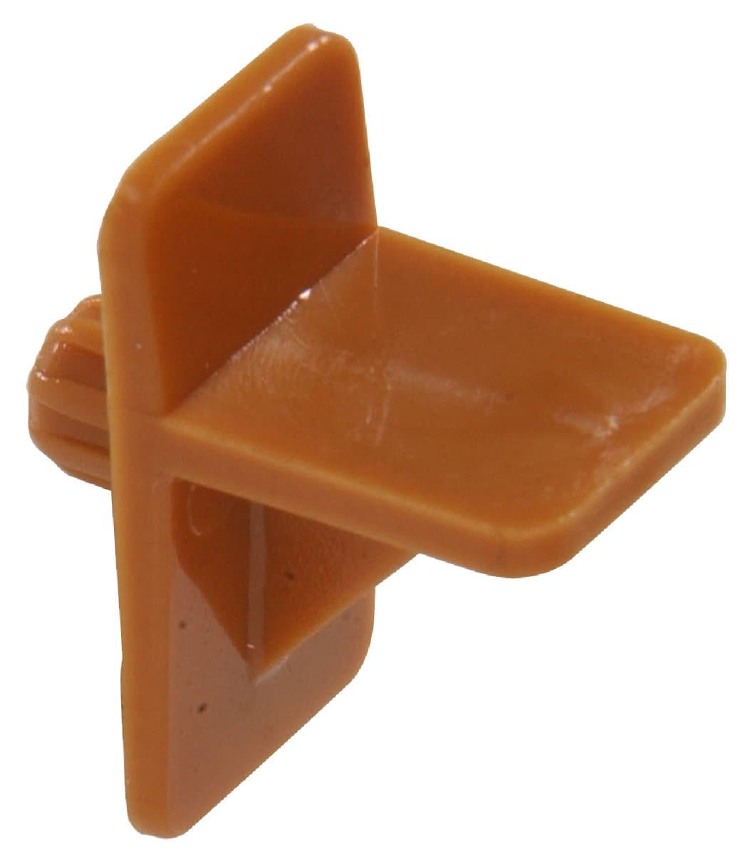 52062 5mm Square Shelf Pin-Tan Plastic , 15-Pack
