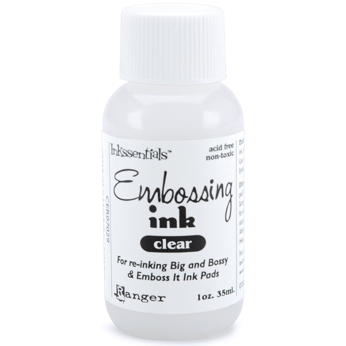 Ranger Inkssentials Embossing Ink Refill, Clear, 1 oz.