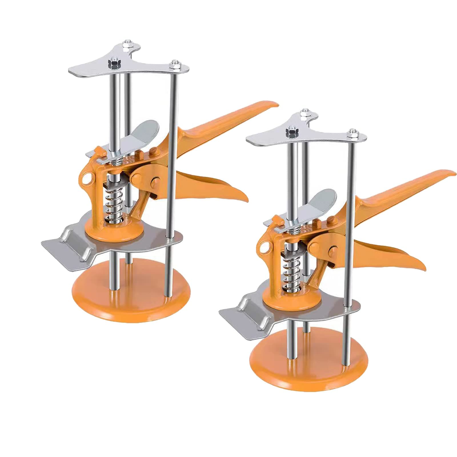 6PCS Wall Tile Level Regulator Height Adjuster 15-105MM Up To 260LB Load Bearing Board Lifter for Ceramic Tiles, Doors, and Cabinet (3 Slide Rails Design)