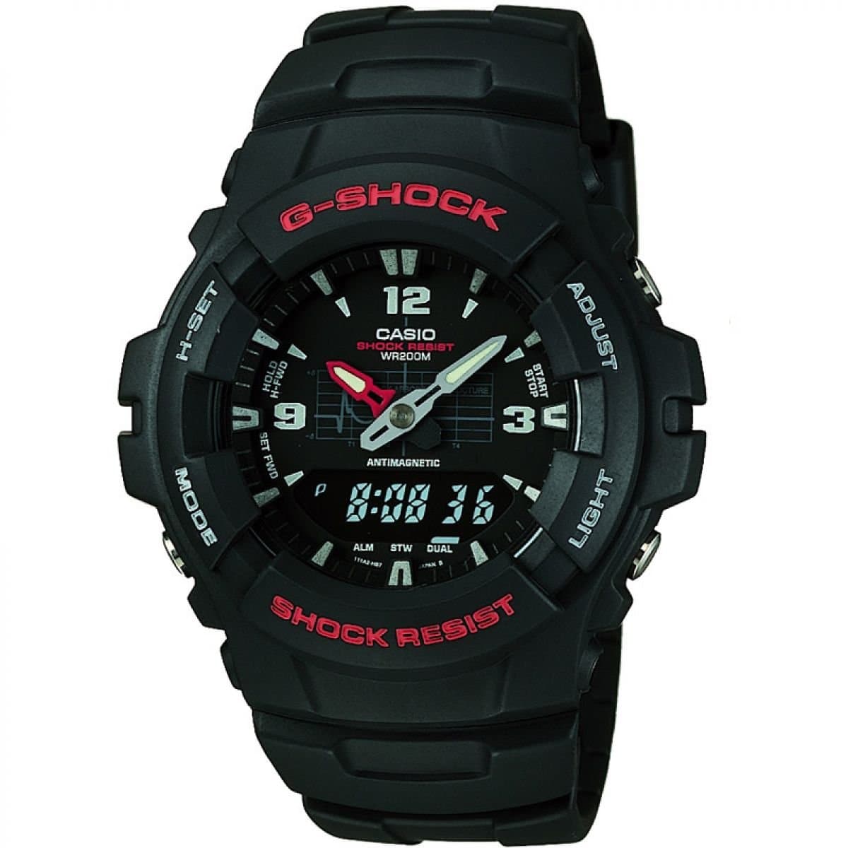 G-Shock Quartz Watch with Resin Strap, Black (Model: G-100-1BVMCI)
