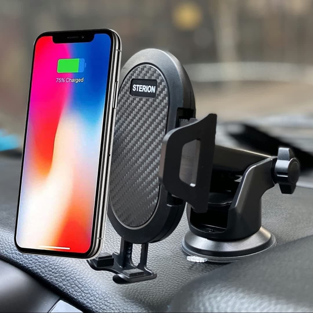 Sterion Mobile Phone Holder for Car Dashboard/Windshield - Car Mount - Universal Mobile Stand for Car (with Soft Motion Technology and Extend-able Legs for Long Mobiles)