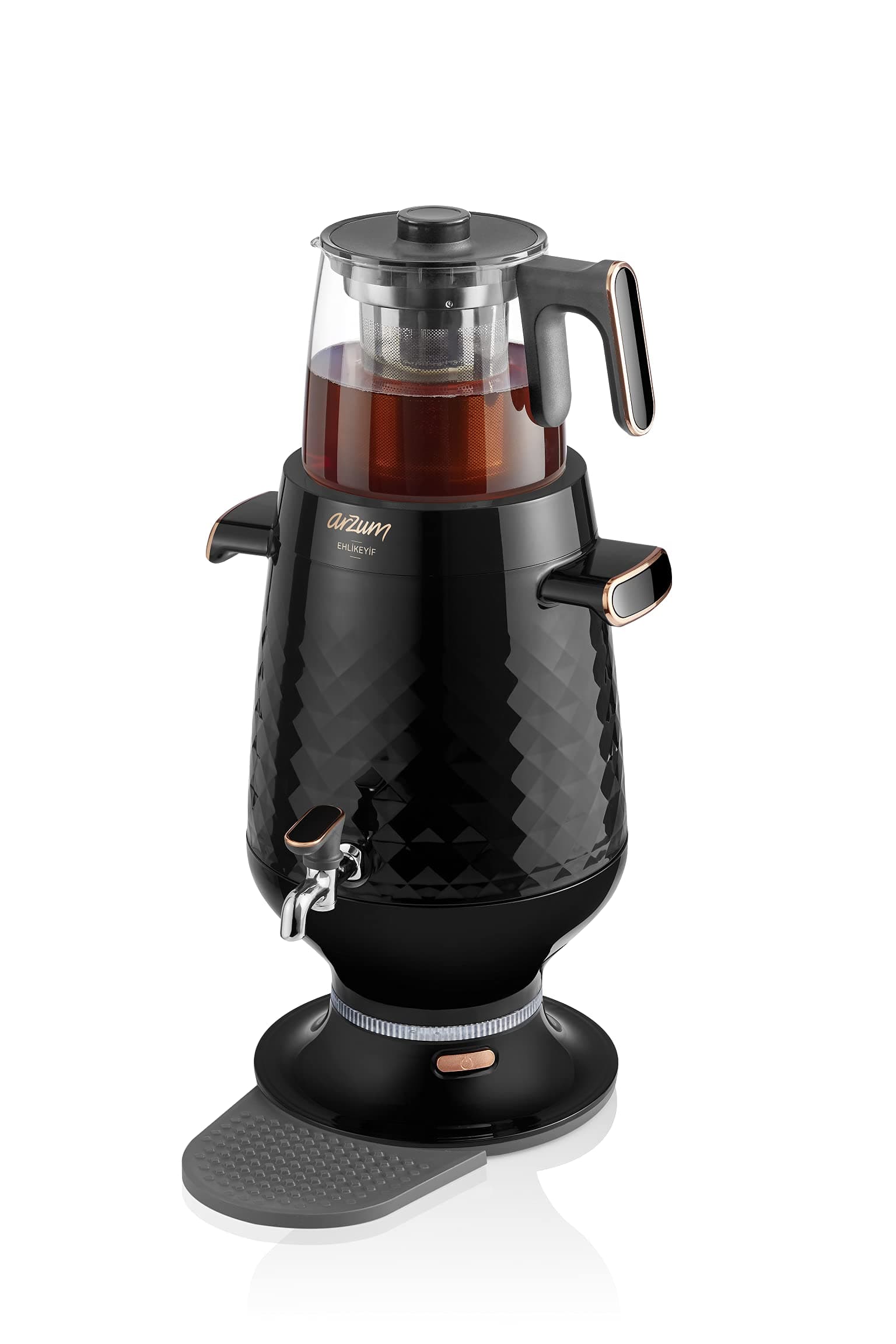 AR3083B Electric Samovar Tea Maker, 2200W, Black