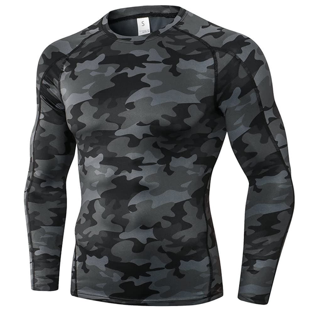 3 Pack Men's Compression Shirt Long Sleeve Undershirts for Men Baselayer Sports Thermal Tops