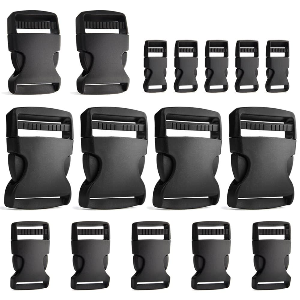 Coopay Black Buckle Adjustable Buckles Plastic Side Release Buckles